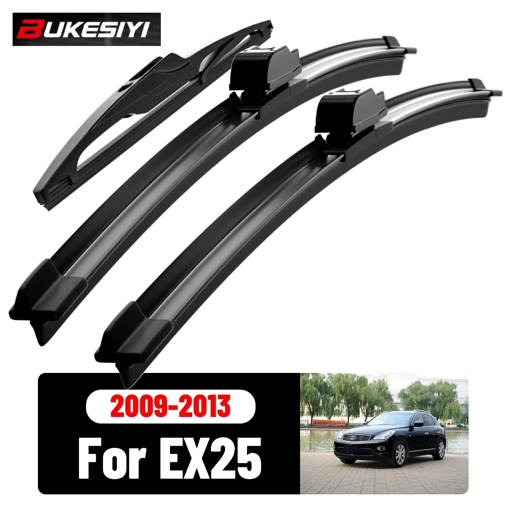 Front & Rear Wiper Blades Set For Infiniti EX25 2009-2013 2010 2011 2012 2013 Silent Windscreen Wipers Accessories 24