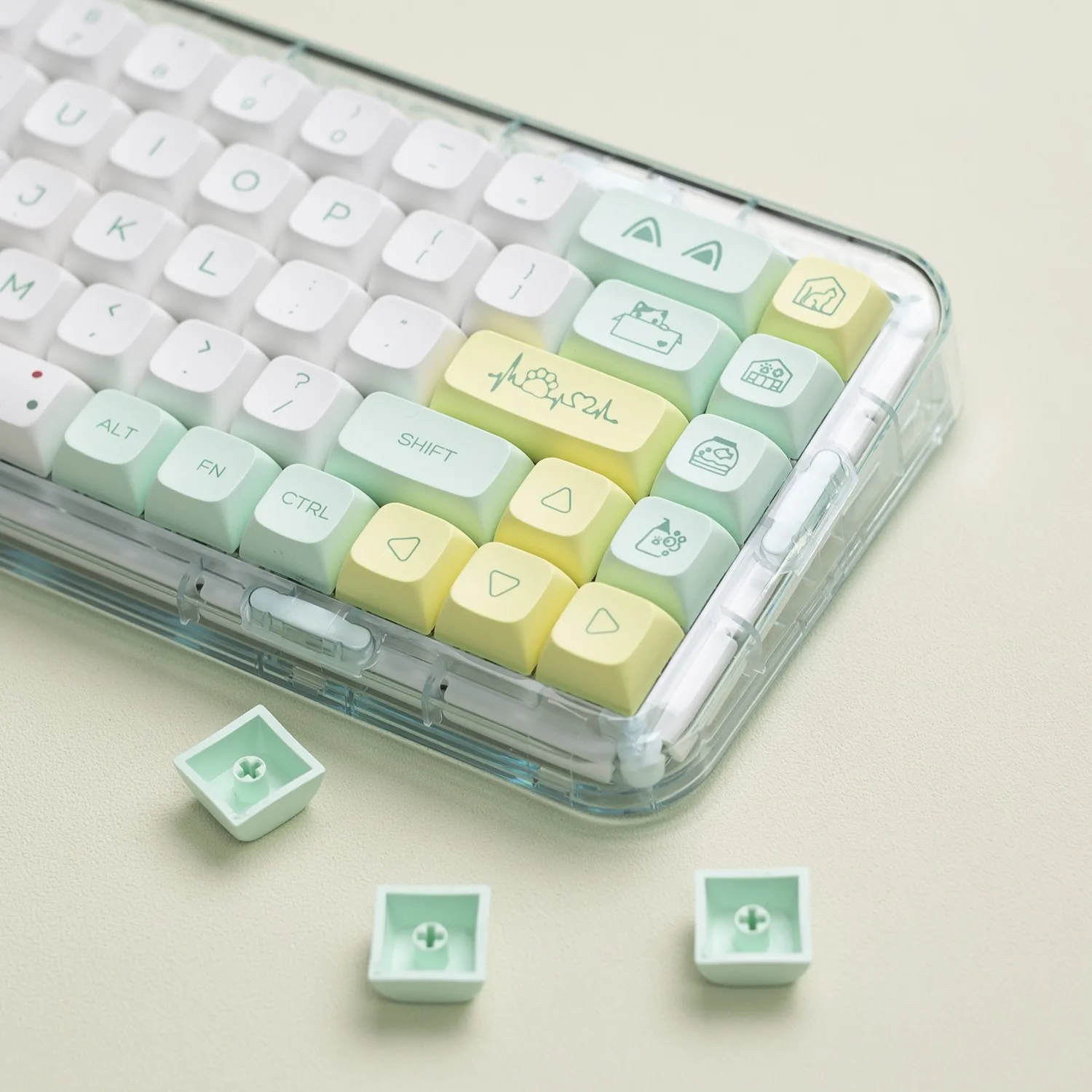 Strange cat keycap xda height pbt material adaptation 108/104/100/98/87/82/68/64/61