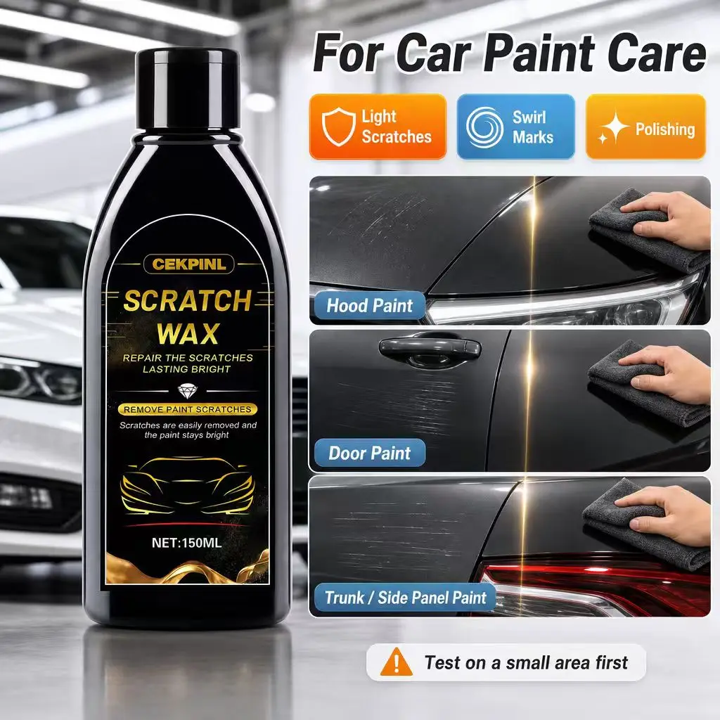 150ml Car Scratch Remover, Fast Fix Swirl Marks & Minor Scratches, Restore Shine, Safe Paint Repair, Easy DIY Buff.