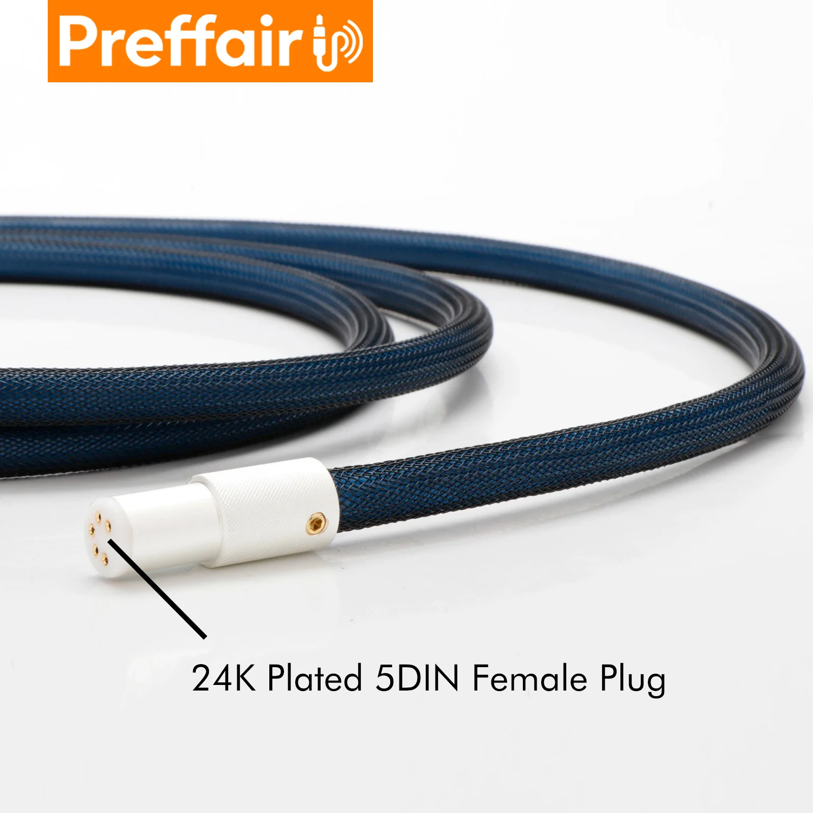 Preffair OFC Silver Plated Audio Phono Tonearm Cable Spade Plug With Shielding RCA 5 Pin DIN XLR U With Ground Wire