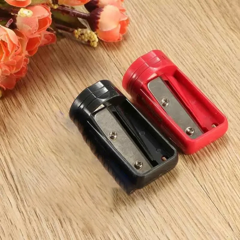 2PCS Creative Multifunctional Woodworking Pencil Sharpener Portable Single Hole Pencil Sharpener Universal Pencil Planer