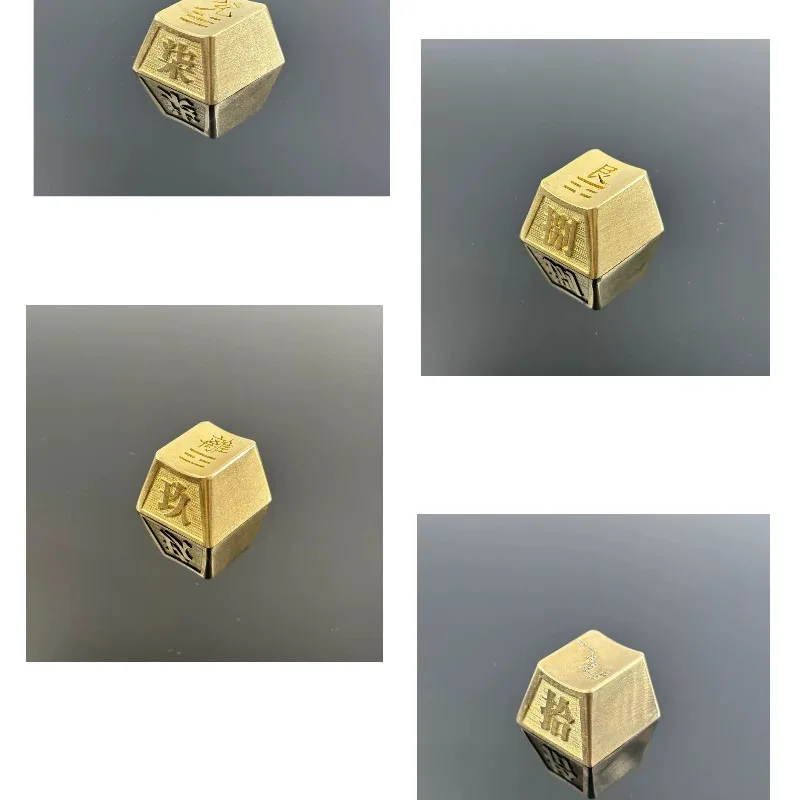 Pure Copper Bagua Metal Keycap Custom Cherry Profile 9pcs MX Switch Point Key Cap Cute Original Design Artisan Handmade Keycaps