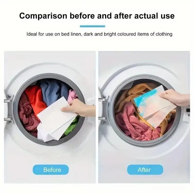 50/100/150pcs 50pcs/1bag Anti-Staining Laundry Tablet Color Catcher Sheet Dye Colour Absorption Paper Laundry Anti-Cross-Dyeing