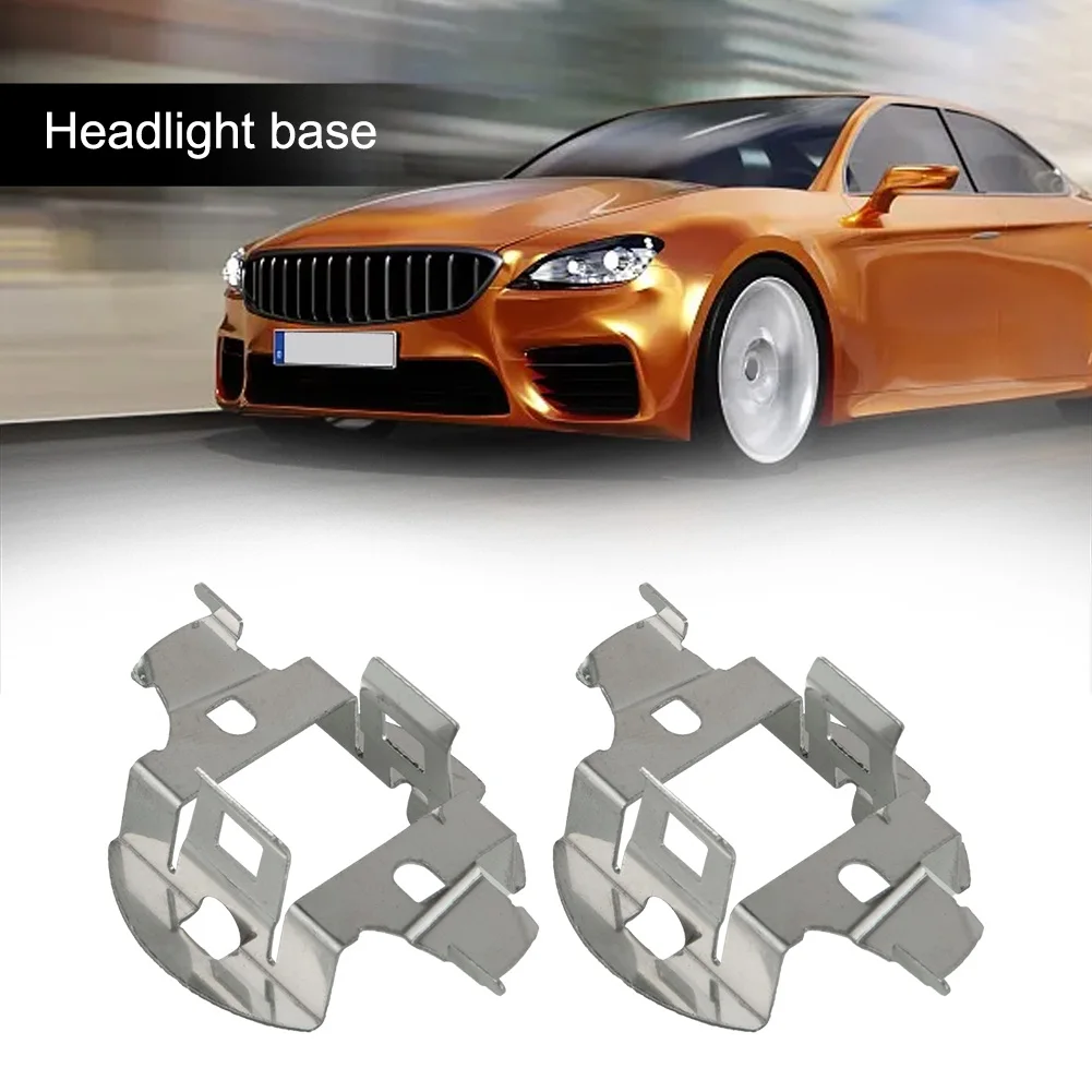 

2Pcs For BMW E60 H7 HID Lamp Bulbs Retainer Base Headlight Adapter Holders 588127 For Mercedes 5 Series Replacement Silver Parts