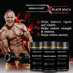 Black Maca Root tablets, High Potency - 60 Vegetarian Capsules - Supports Natural Strength, Endurance, Energy Suppleme