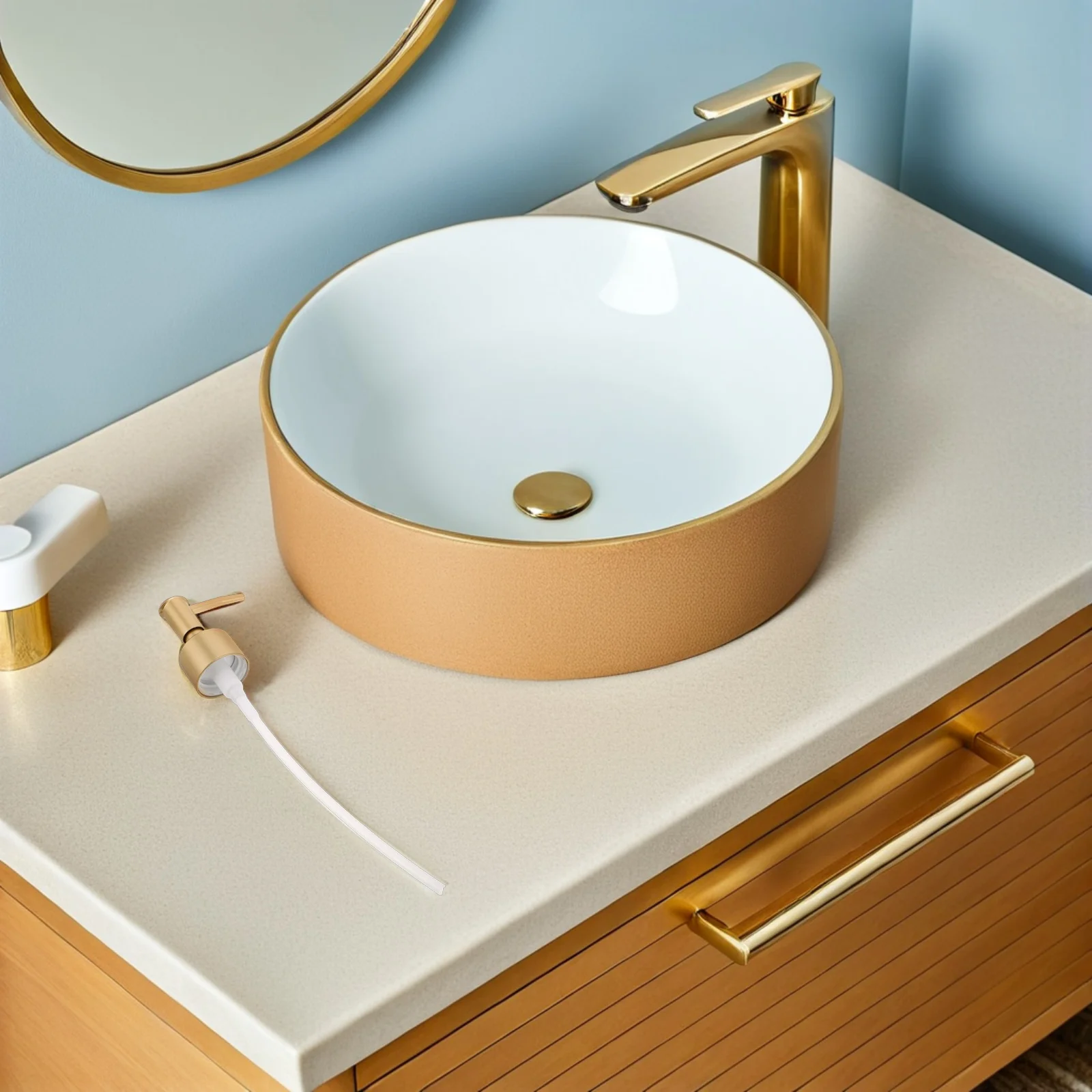 

5Pcs Lotion Pump Dispenser Plastic Replacement Head for Soap Shampoo Hand Wash Body Wash Bottles Bathroom Kitchen