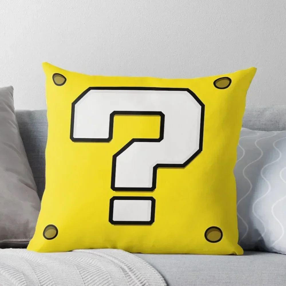 Question Block Throw Pillow Luxury Pillow Case autumn decoration Throw Pillow luxury throw covers