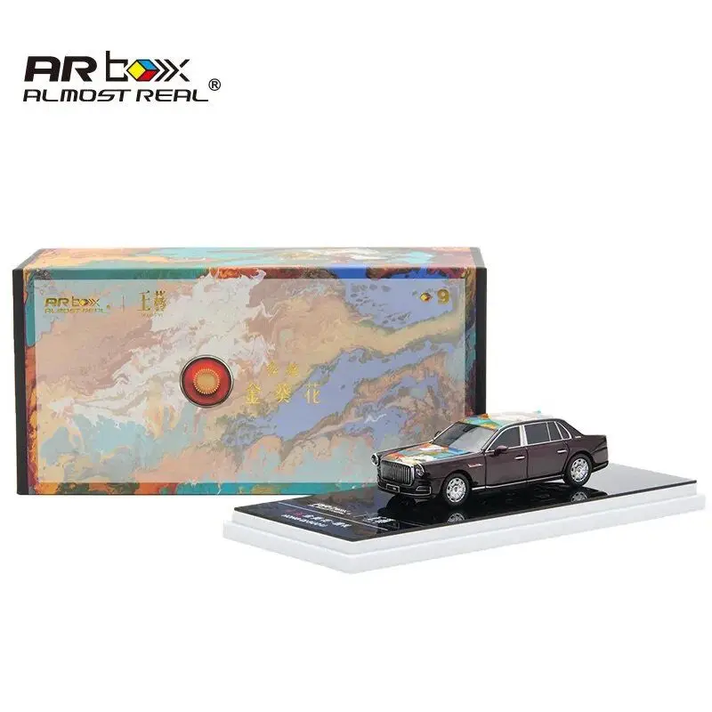 Hongqi Diecast 1:64 State Guest Car Model, Cyan Blue & Moon White Alloy Car Model Play Vehicles Collectible Model Cars Toys