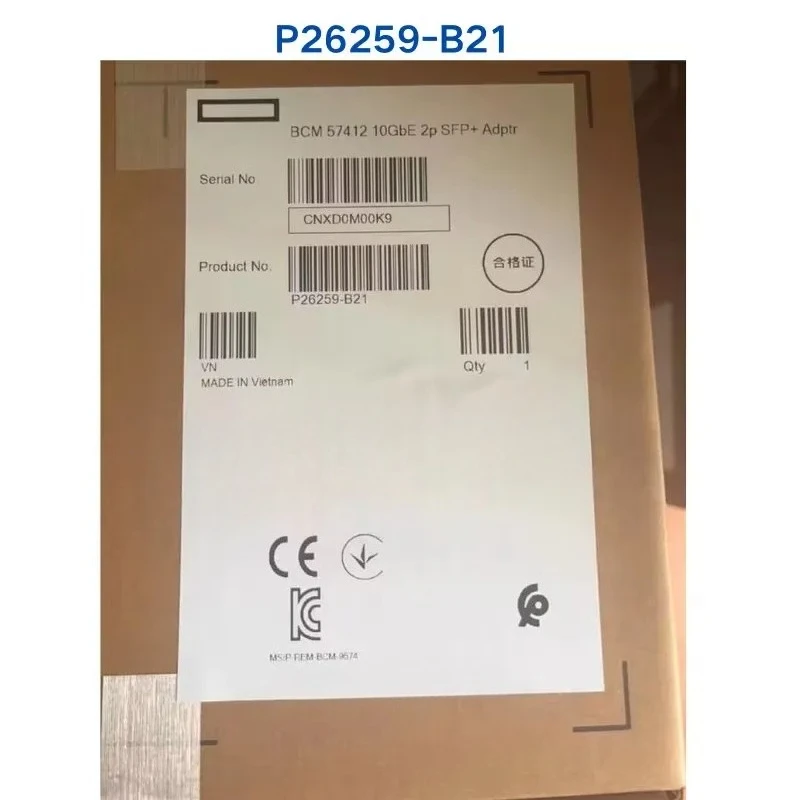 Совершенно новый адаптер P26259-B21 BCM 57412 BCM57412 Ethernet 10GbE с 2 портами SFP+