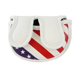 Yıldız Çizgili Merkezi Şaftlı Golf Tokmak Atıcı golf sopası kılıfı Manyetik ABD Amerika Tokmak Atıcı Kapak Scotty Cameron Odyssey için