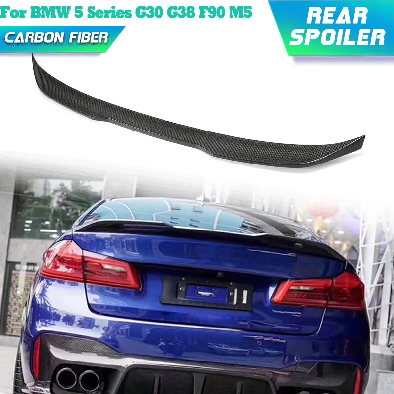 

Full Carbon Fiber Car Rear Trunk Spoiler Wings for BMW 5 Series G30 G38 F90 M5 520i Sedan 540i 2018-2022 Racing Boot Wing Lip