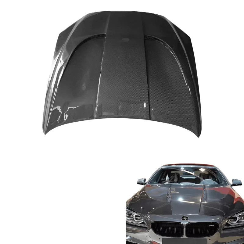 

Front Engine Hoods Cover Carbon Fiber Bonnet for BM-W 6 Series F06 F12 F13 2012 + Upgrade HM Style Engine Bonnet Hood