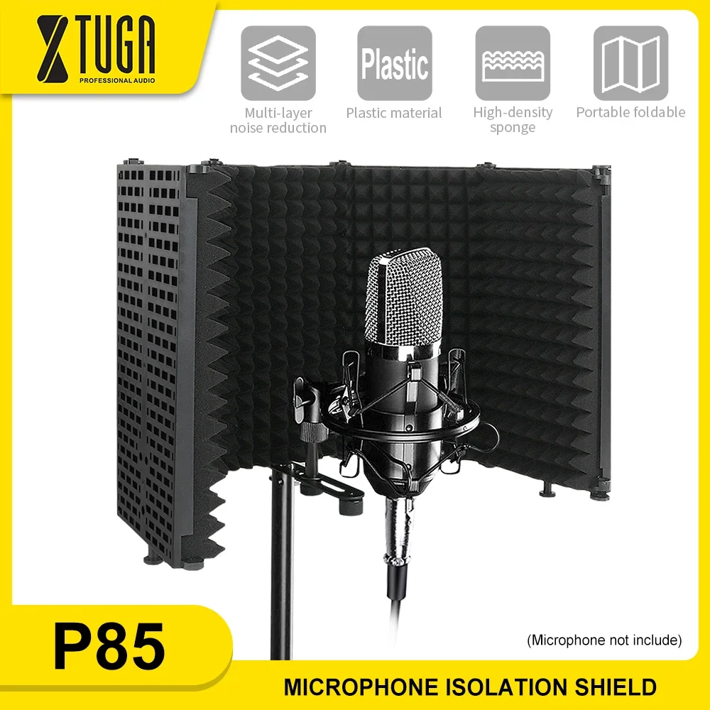 XTUGA P85 Professional Recording Studio Recording Microphone Enclosure 3/5 Panel High-density Foam For Condenser Microphone