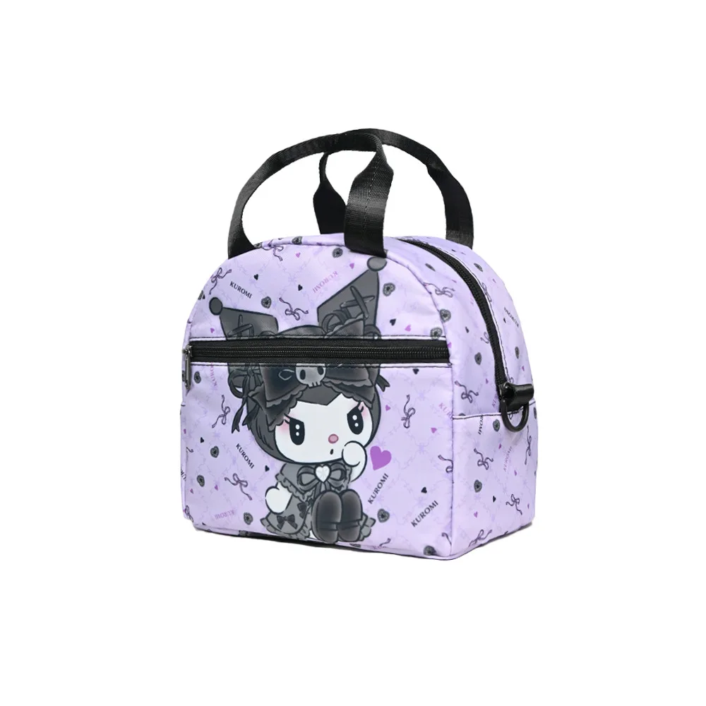 HOT Kuromi Cinnamon Dog Middle School Lunch Bag Children\'s Ice Bag Shoulder Strap Meal Bag Kawaii Cartoon School Bag Mochila