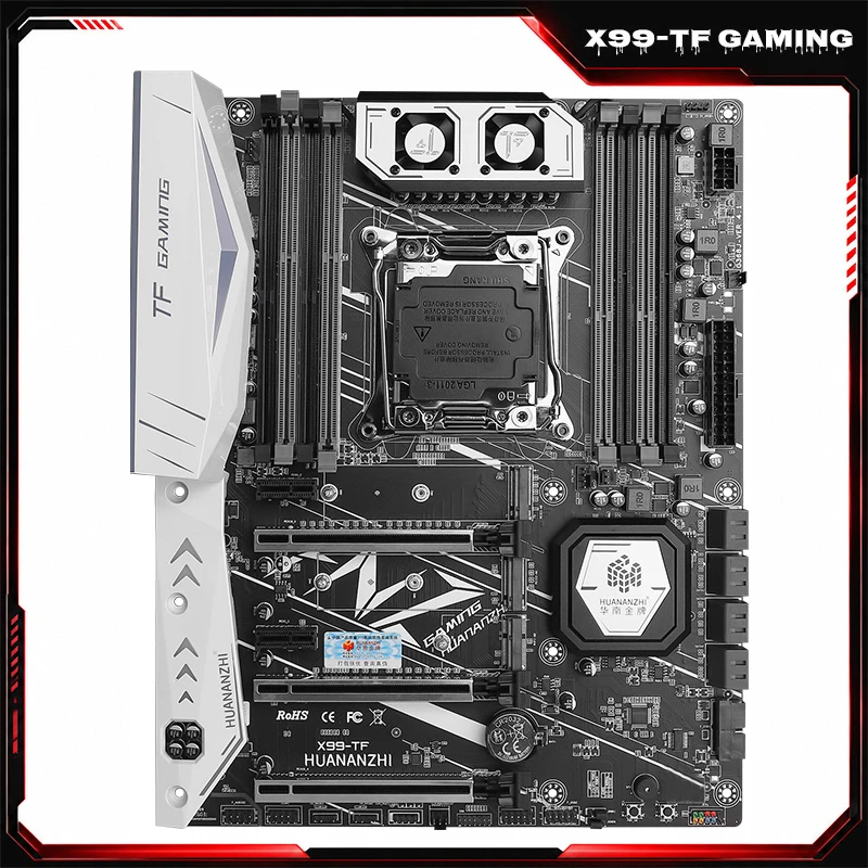 HUANANZHI X99-TF GAMING X99 Motherboard ARGB LGA2011-3 DDR4 DDR3 128GB Dual M.2 NVMe  Support Xeon E5 V3 V4 TPM2.0