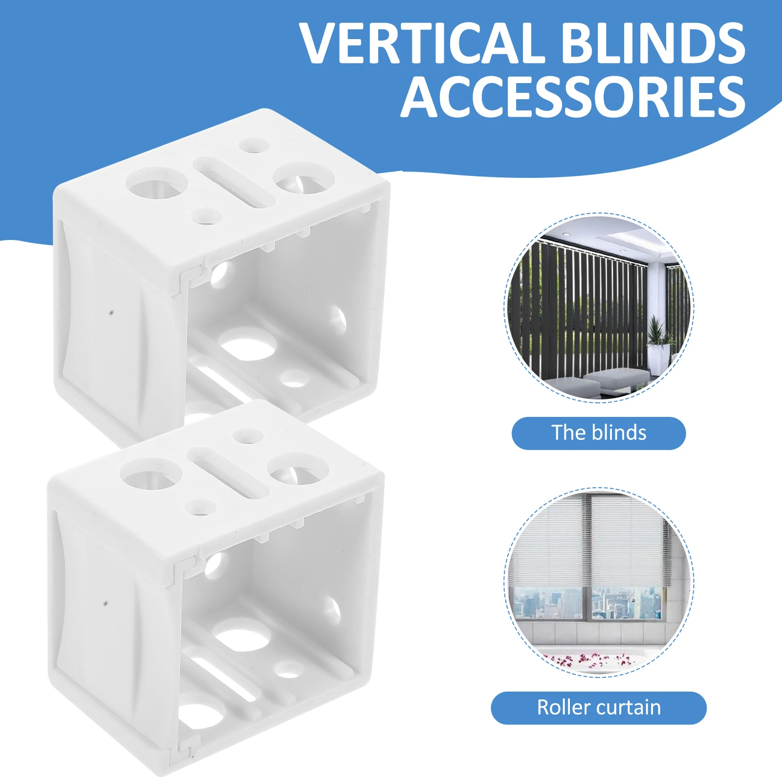 30pcs Shutter Bracket White ABS Window Blind Brackets Hold Down for Mini Blinds Support Easy Install Over for Curtain