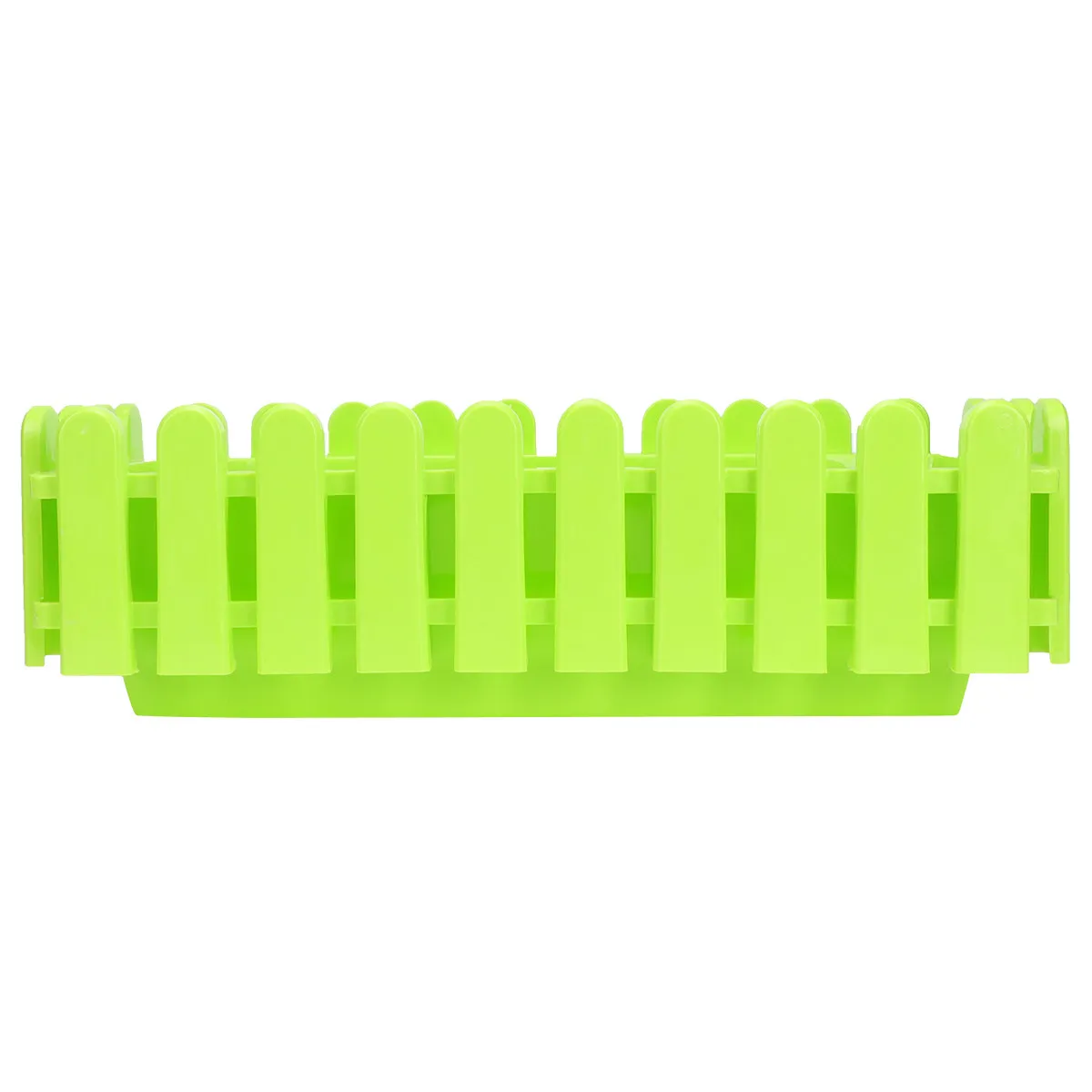 Rectangular Plastic Flower Container for Fence Mounting Anti Dust Impermeable Easy Clean Planter for Garden Courtyard Hotel