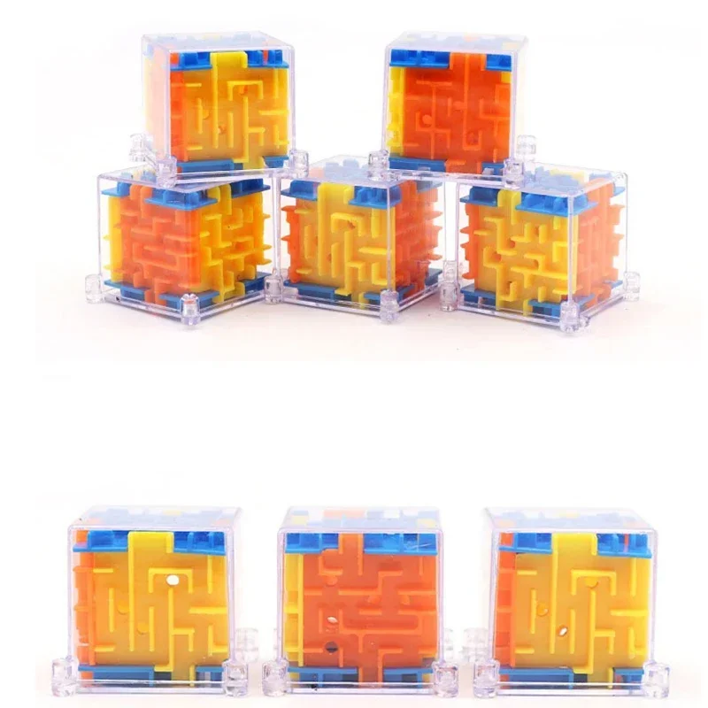 3Pcs 3D Maze Magic Cube Toys Children Gift Six-sided Brain Developing Educational Toy Labyrinth Ball Toys Magical Maze Ball Game