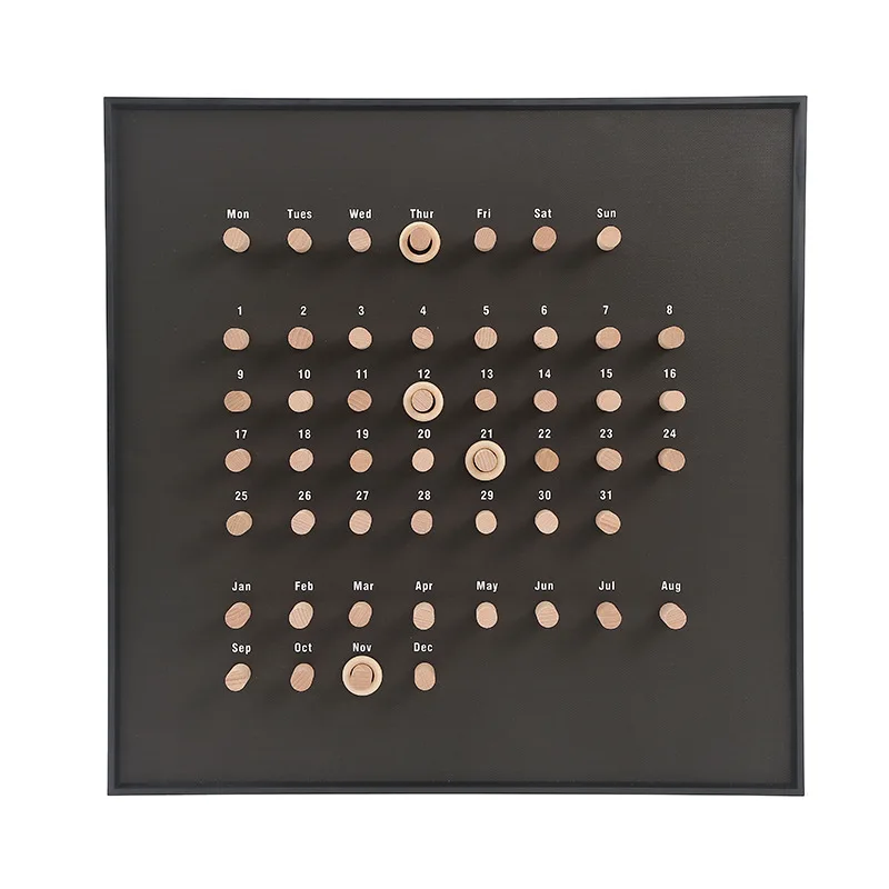 

Creative calendar 3D physical decoration painting, perpetual calendar, solid wood, living room wall painting, three-dimensional