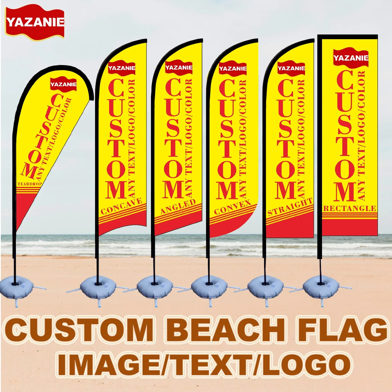 

Custom Printing Beach Feather Flag Free Design Outdoor Advertising Single Double Sided Event Swooper Business Teardrop Flags