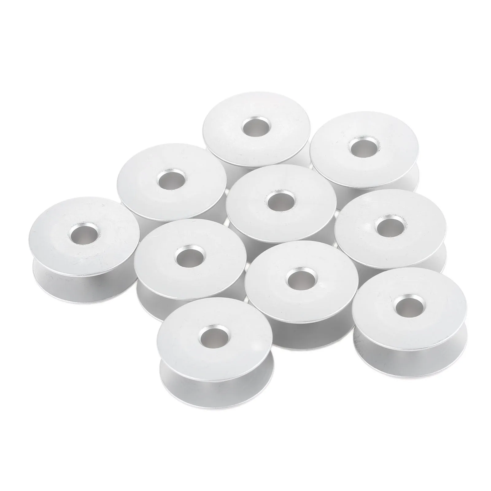 10PCS 25mm Aluminum Sewing Machine Bobbins Spool Fit for Singer Brother Janome 6-5 