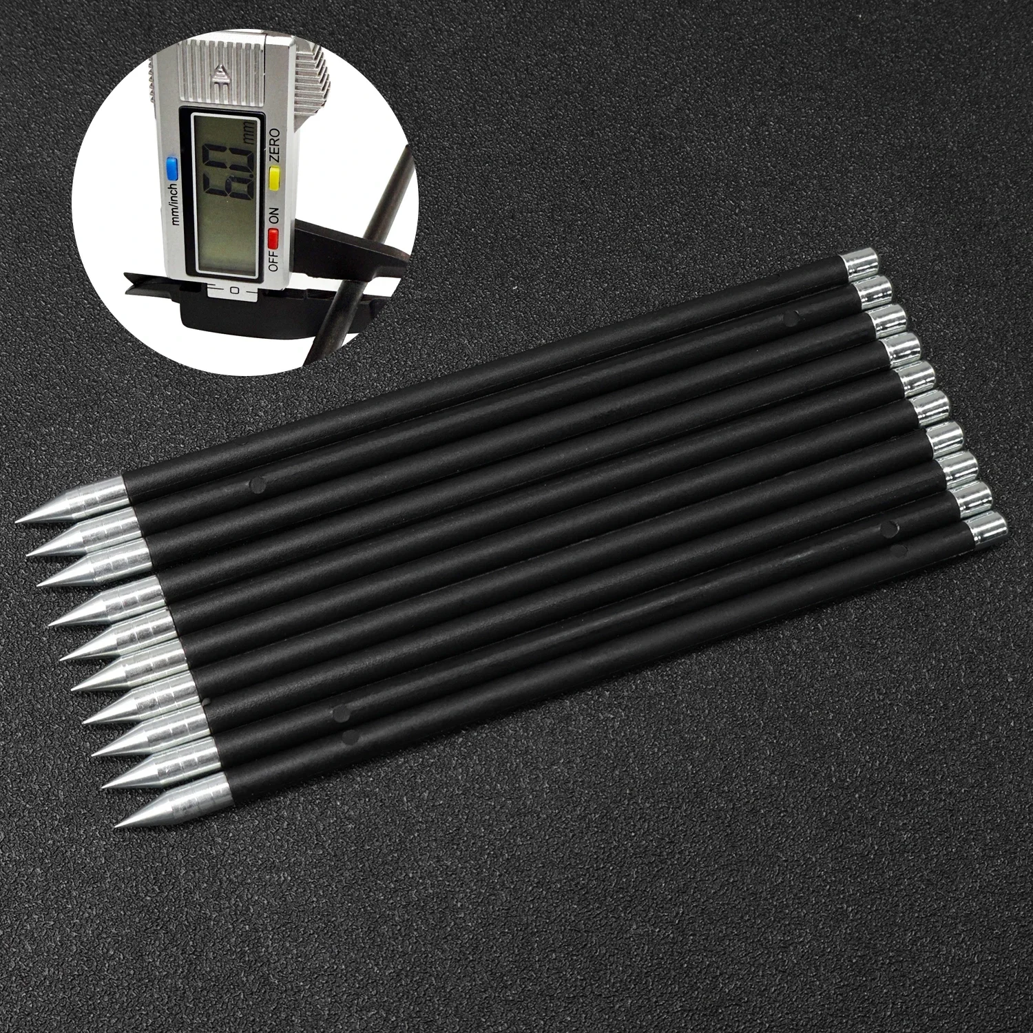 Flechas sin plumas 6mm para tiro con arco y caza