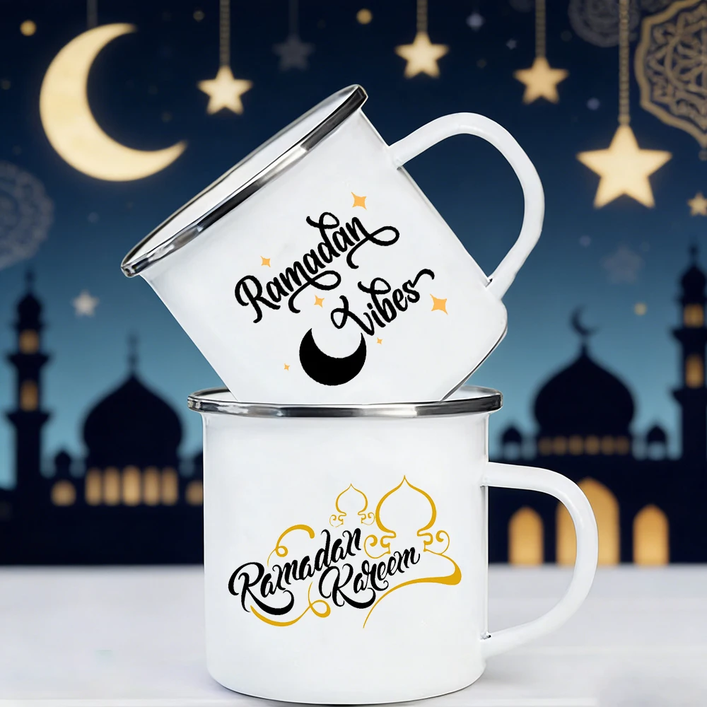 

Креативная кружка Happy Eid Moon с принтом Кофейная чашка Ид Вечеринка Напитки Вино Пиво Сок Молочные чашки Ручка Эмалированные кружки Рамадан Лучшие подарки