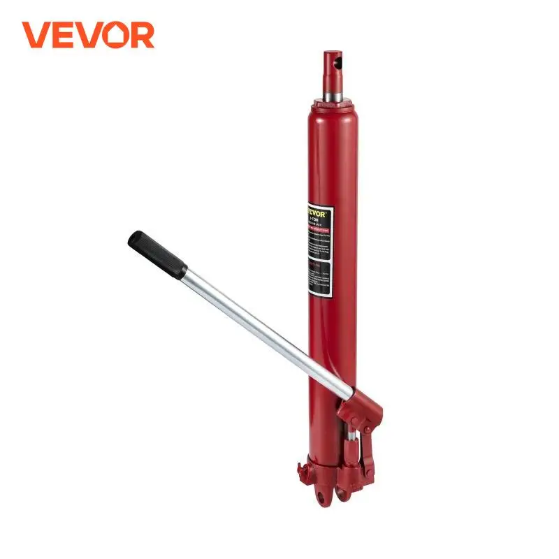 VEVOR Hydraulic Long Ram Jack 3 Tons/4 Tons Capacity with Single Piston Pump and Clevis Base Manual Cherry Picker w/Handle