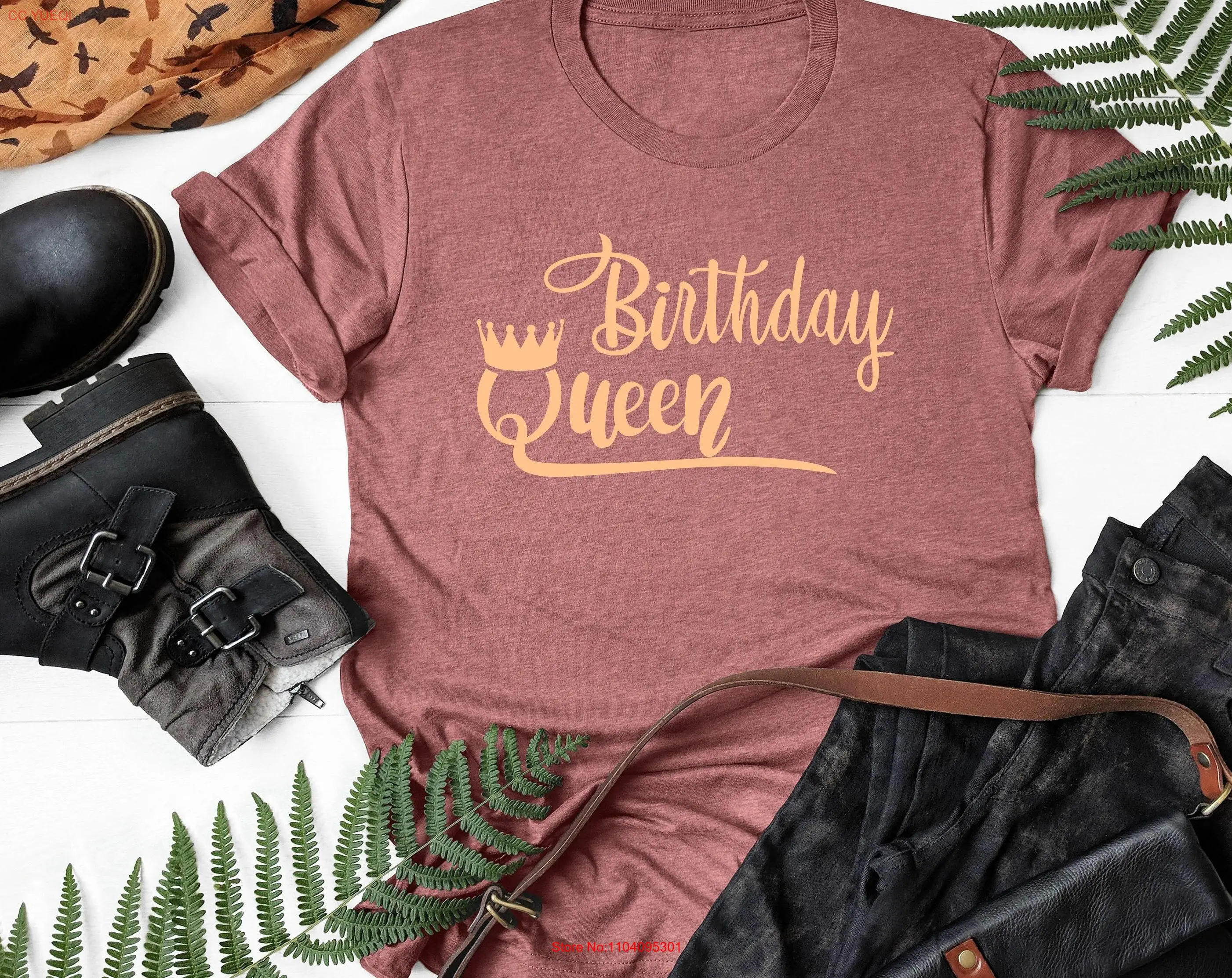

Birthday Queen T Shirt Women Party shirts GifT long or short sleeves