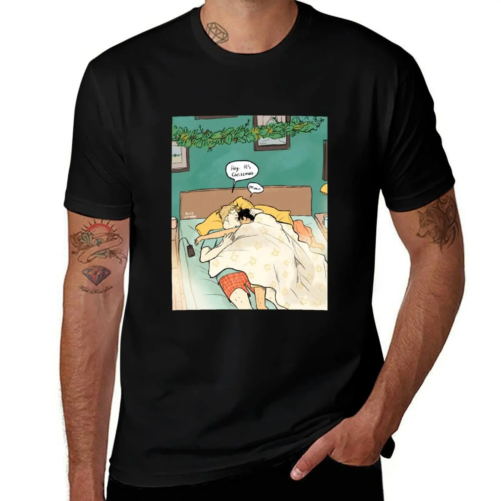 Christmas Morning with Nick and Charlie T-Shirt Comfortable Workout Short Sleeve Shirt T-Shirt
