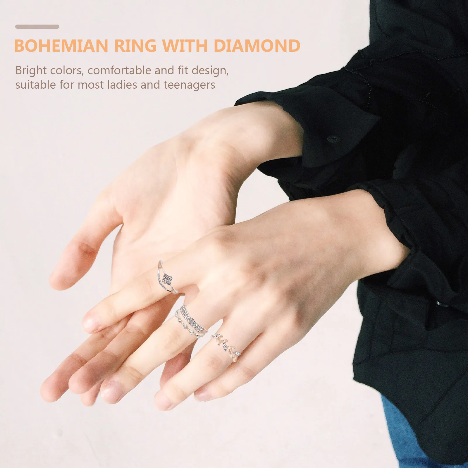 

16 Pcs For Lady Women Stylish Bohemian Alloy Alloy Women Rings Jewelry Durable Lady Rings Gifts Birthday