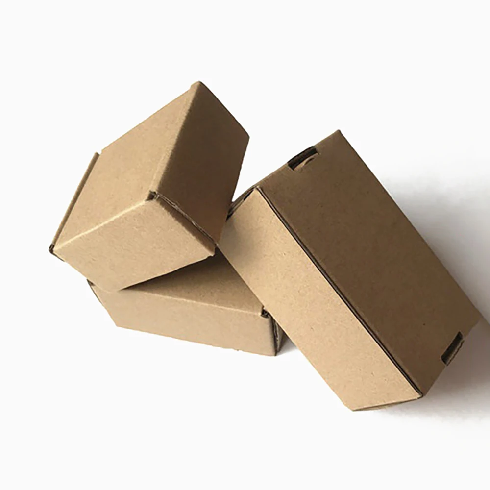 20Pcs DIY Handmade Soap Cardboard Box Thick Corrugated Paper Packaging Mailer Box Brown Carton Gift Small Wrapping Box