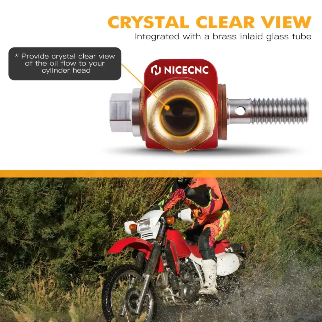 NICECNC لهوندا XR650L XR600R XR 600L 600R 600 L R 1985-2024 2022 2021 البانجو بولت زيت البصر الزجاج موتوكروس سبائك الألومنيوم