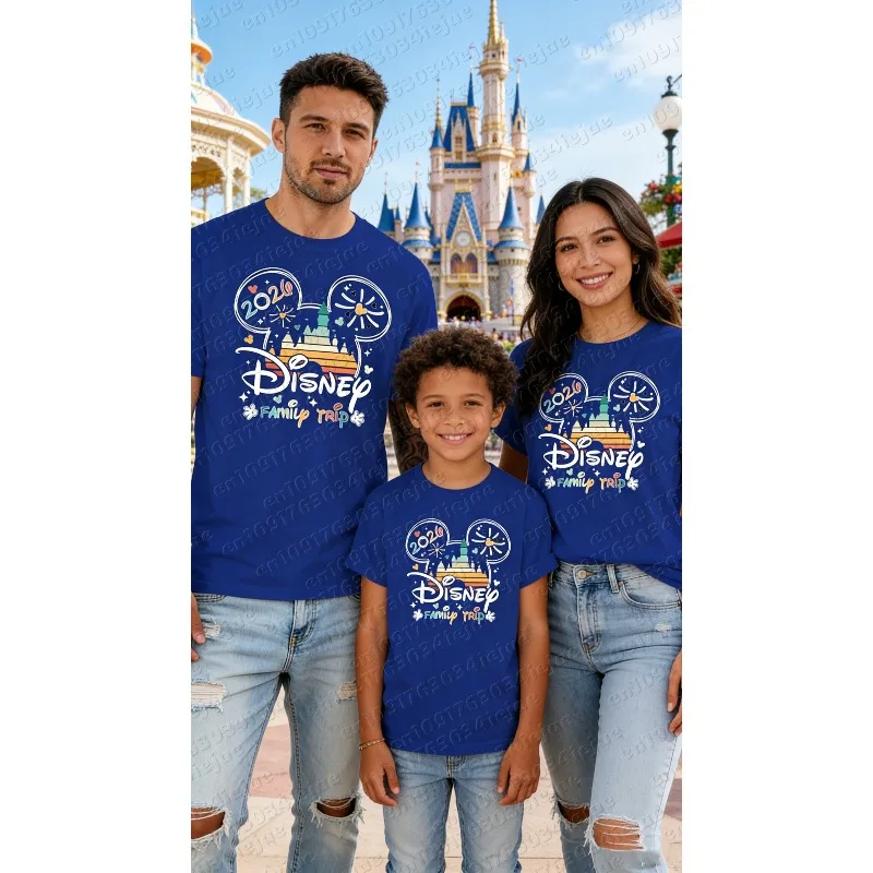 

Семейные хлопковые футболки Disney 2026: Микки и Минни Маус, для папы, мамы, брата, сестры, детей, малышей, комбинезоны, одинаковая одежда