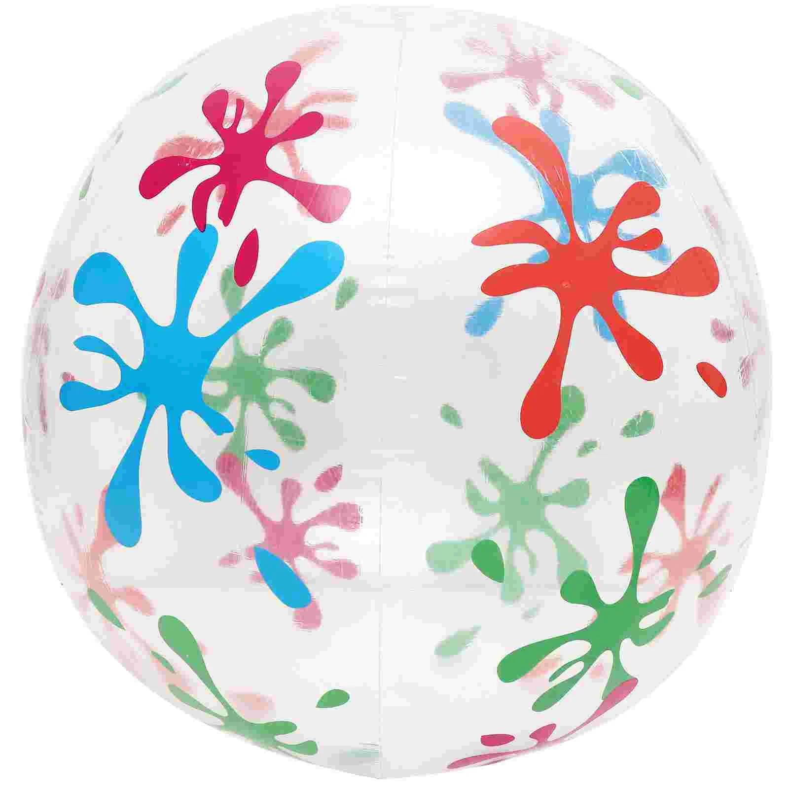 

1PC Creative Printing Transparent Inflatable Ball Playing Stretch Ball for Children Outdoor Beach (80cm Diameter)
