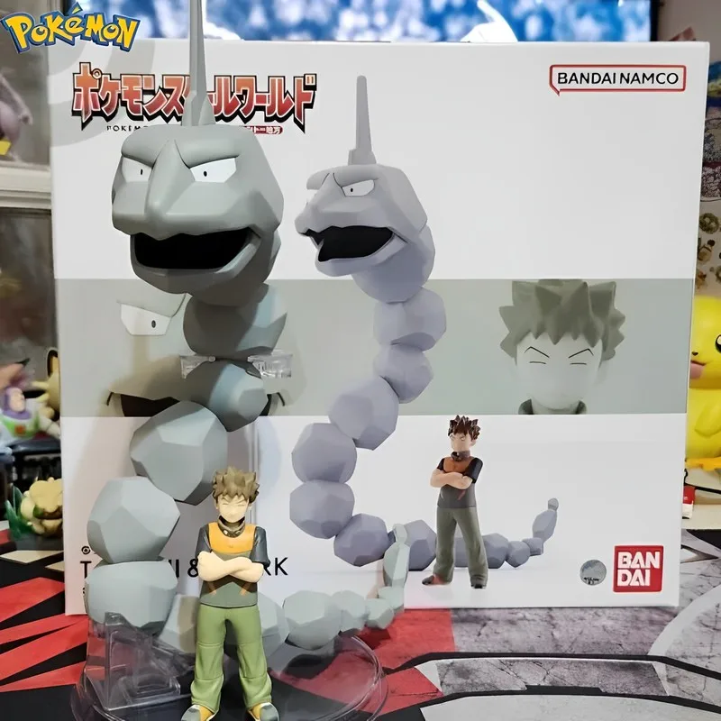 

Bandai Original Shokugan Pokemon Scale World Kanto Region Brock Onix Anime Figure Collectible Model Ornaments Toys Gift For Adul