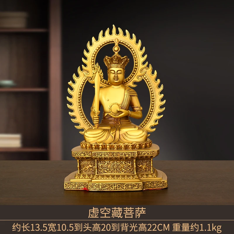 Void Tibetan Bodhisattva Buddha Statue Enshrine Birth Year Chinese Zodiac Cow Tiger Pure Brass Buddhist Hall Living Room Office