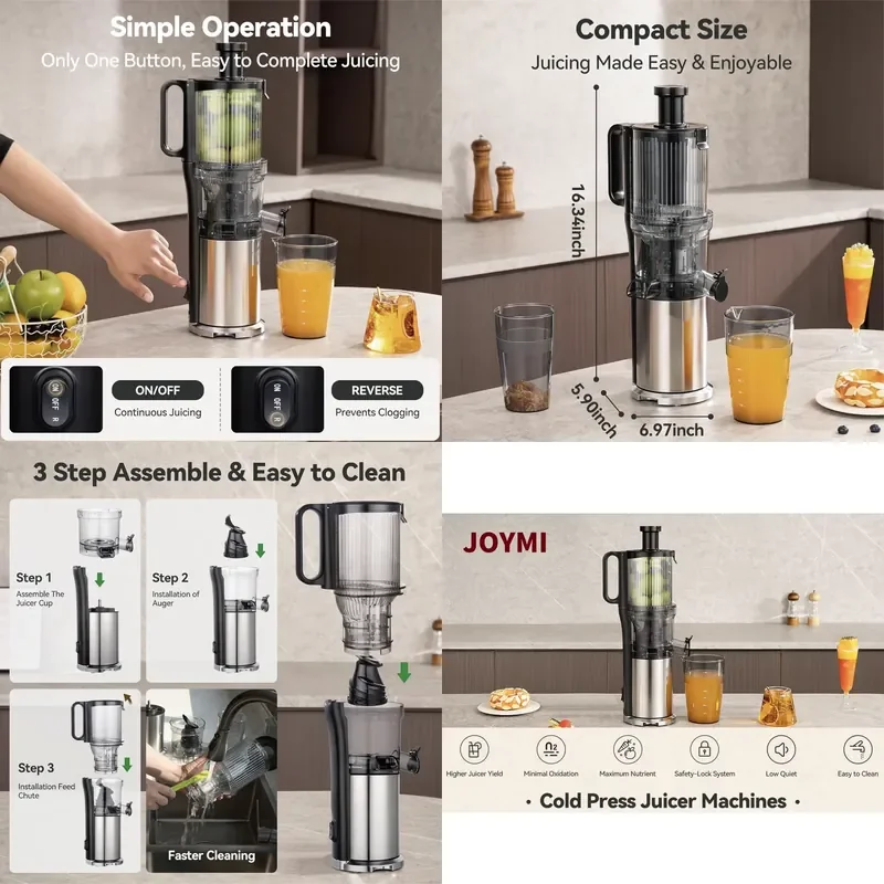 2026 High Quality Electric Stainless Steel Slow Juicer Commercial Outdoor Use Wide Chute Car Fruit Commercial Food Processor