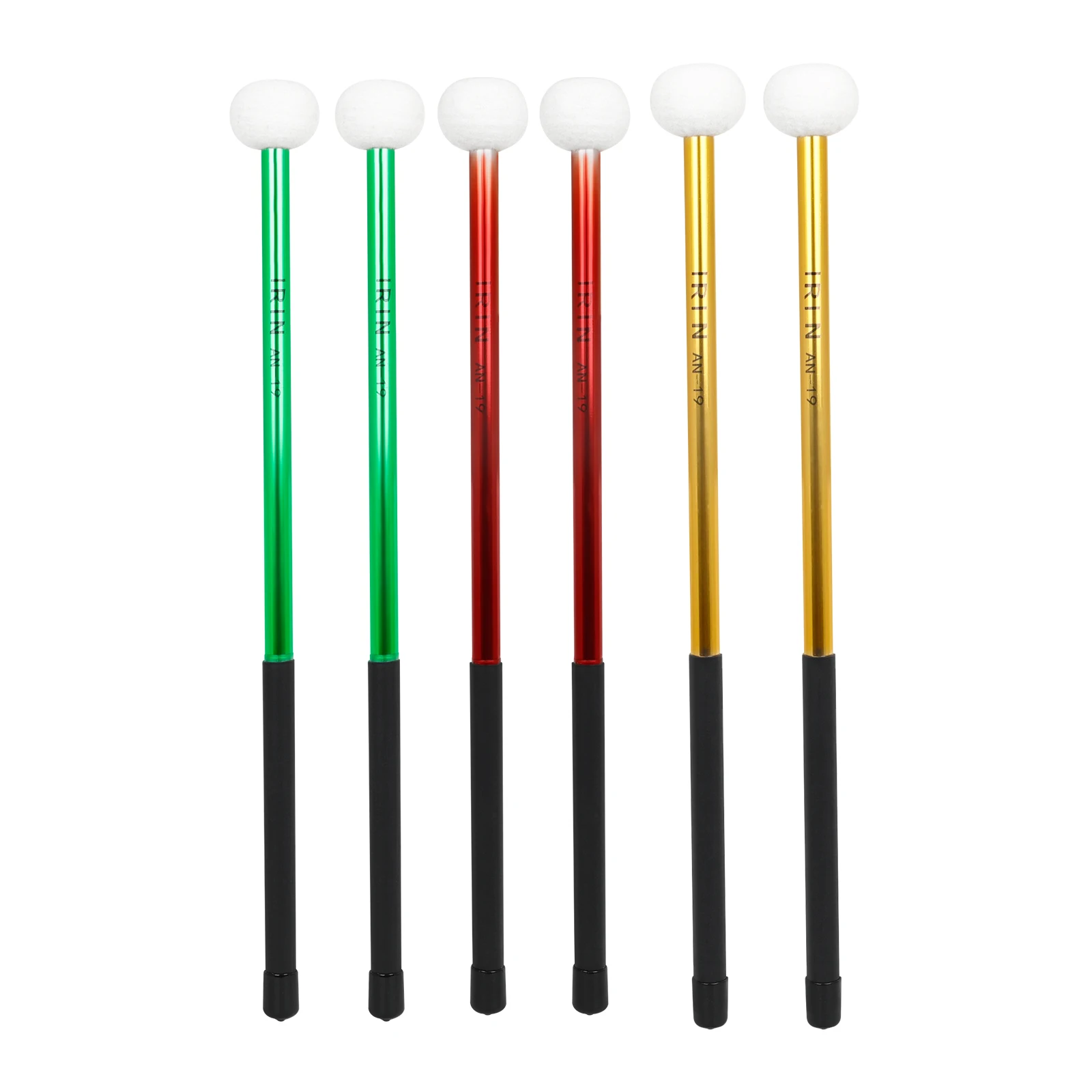 IRIN 1 Pair Drum Sticks Timpani Drumsticks Anti Slip Handle Felt Head Sticks For Bands Musical Playing Percussion Accessories