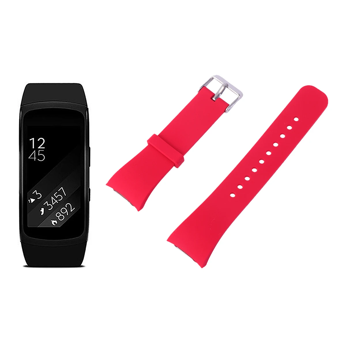 

Silicone Watch Strap Bands Wristband Replacement Smart Watch Band Lightweight Durable Sports Adjustable Size Fitness