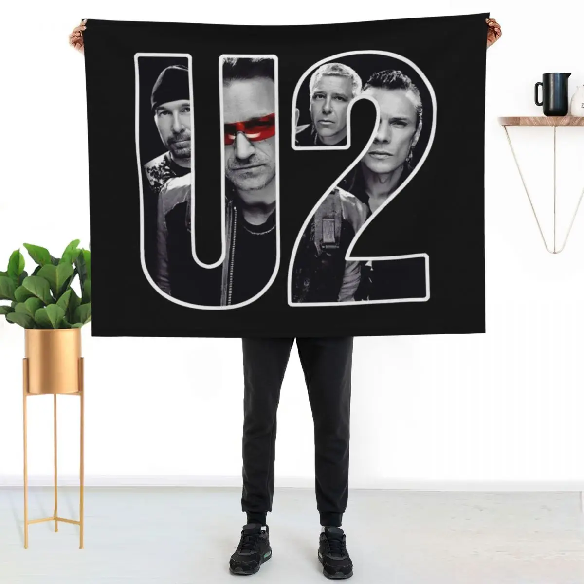 View over theu2 music u2 music ,u2 ,u2 Throw Blanket Warm Sofa Throw halloween Softest for sofa For Sofa Thin Blankets