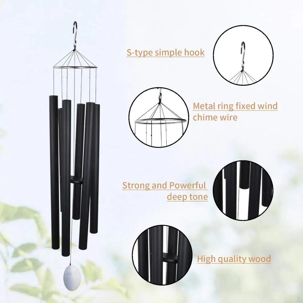 Imagem -04 - Extra Grande Manchado de Vidro Wind Chimes Decoração de Parede Ambientador Decoração Nórdica para Quarto Acessórios Modernos para Casa 66