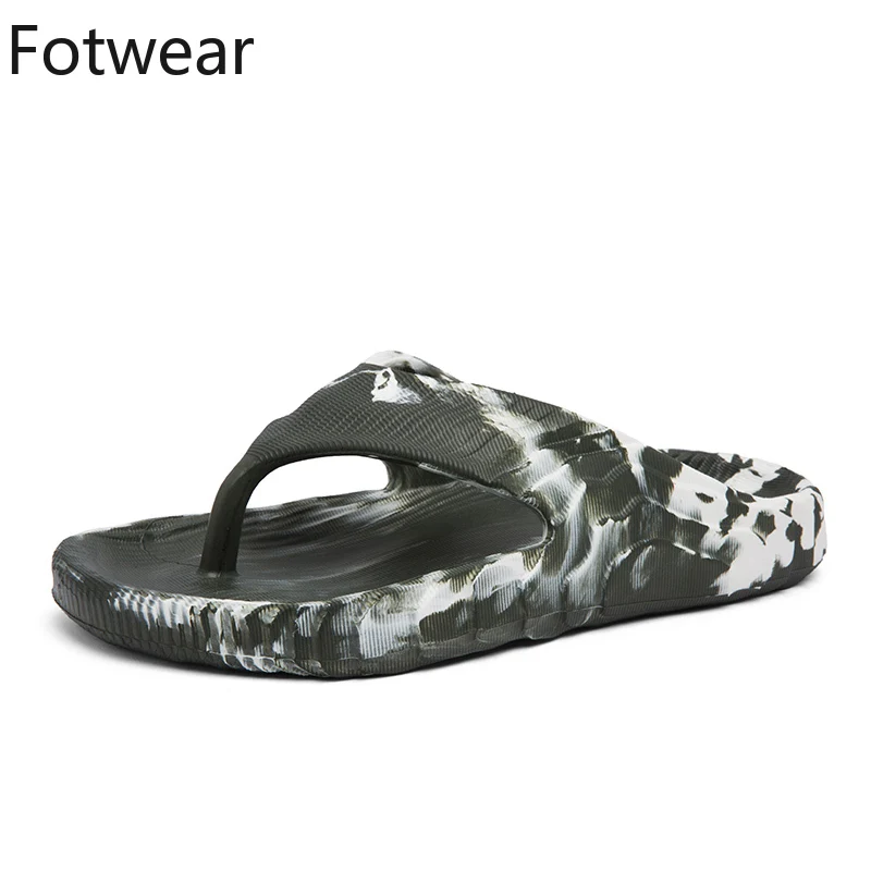 Camouflage Flip Flops Men Breathable Beach Slippers Summer Non-slip Lightweight Slides Travel Casual Shoes Wear-resistant Flats