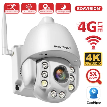 Caméra IP Wifi PTZ 8MP 5MP 5X Zoom 4G Audio bidirectionnel AI suivi automatique caméra sans fil extérieure 60m IR vidéo caméra de sécurité à domicile