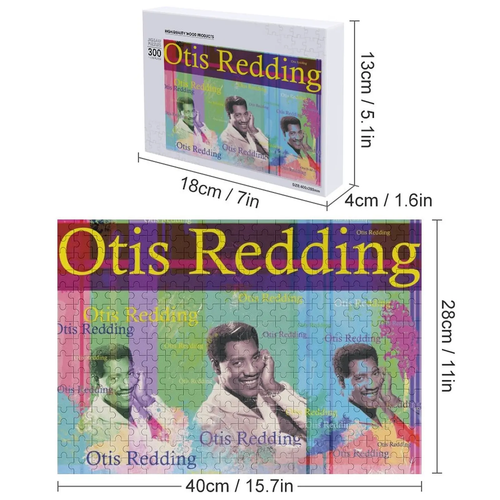 ritratto estetico di Otis Redding, cantante degli anni '60 Puzzle Idee regalo personalizzate Gioco Puzzle opere d'arte per bambini