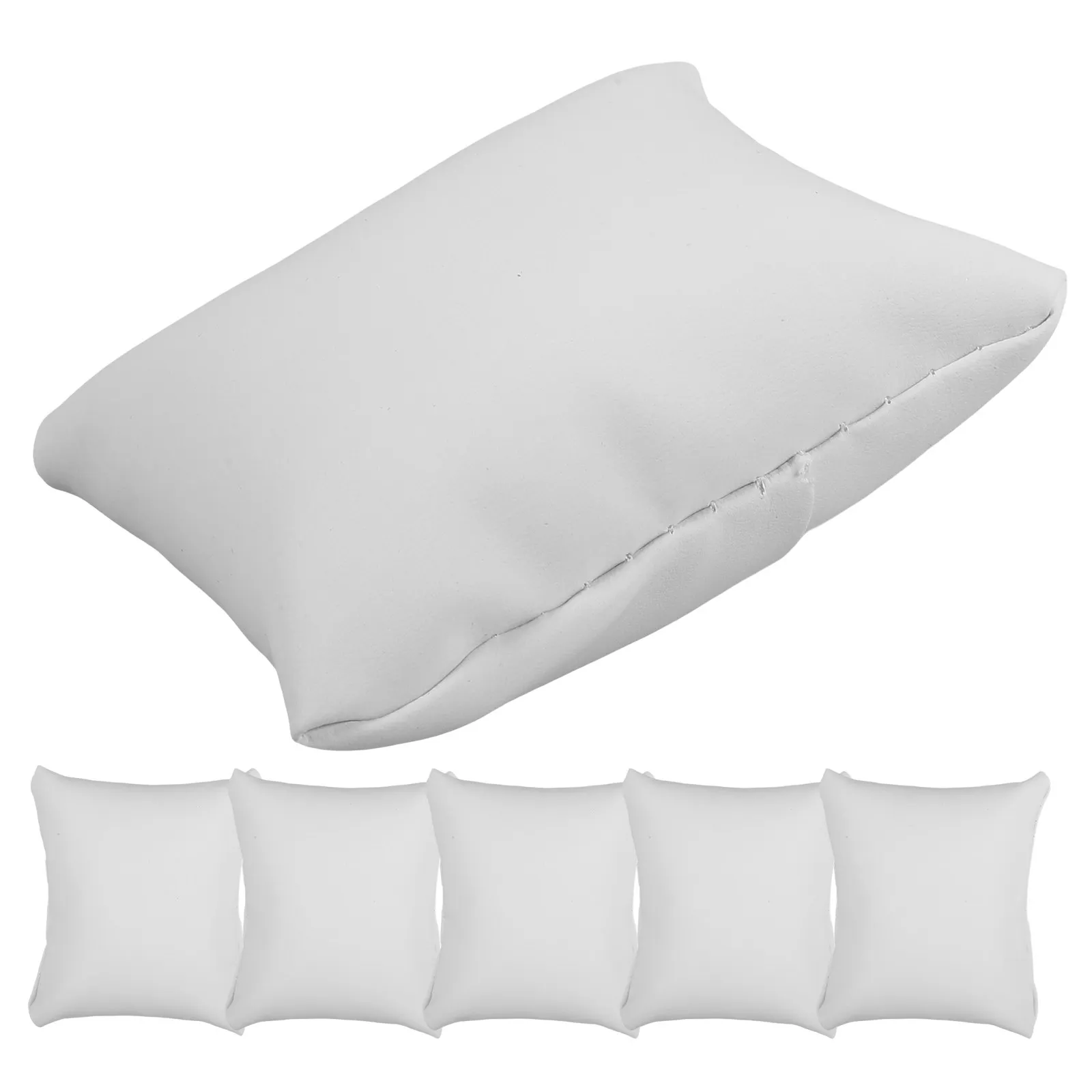 6Pcs Watch Pillow Set PU Watch Display Cushion Soft Fiberfill for Wristwatch Bracelet Bangle Chains Jewelry Protection