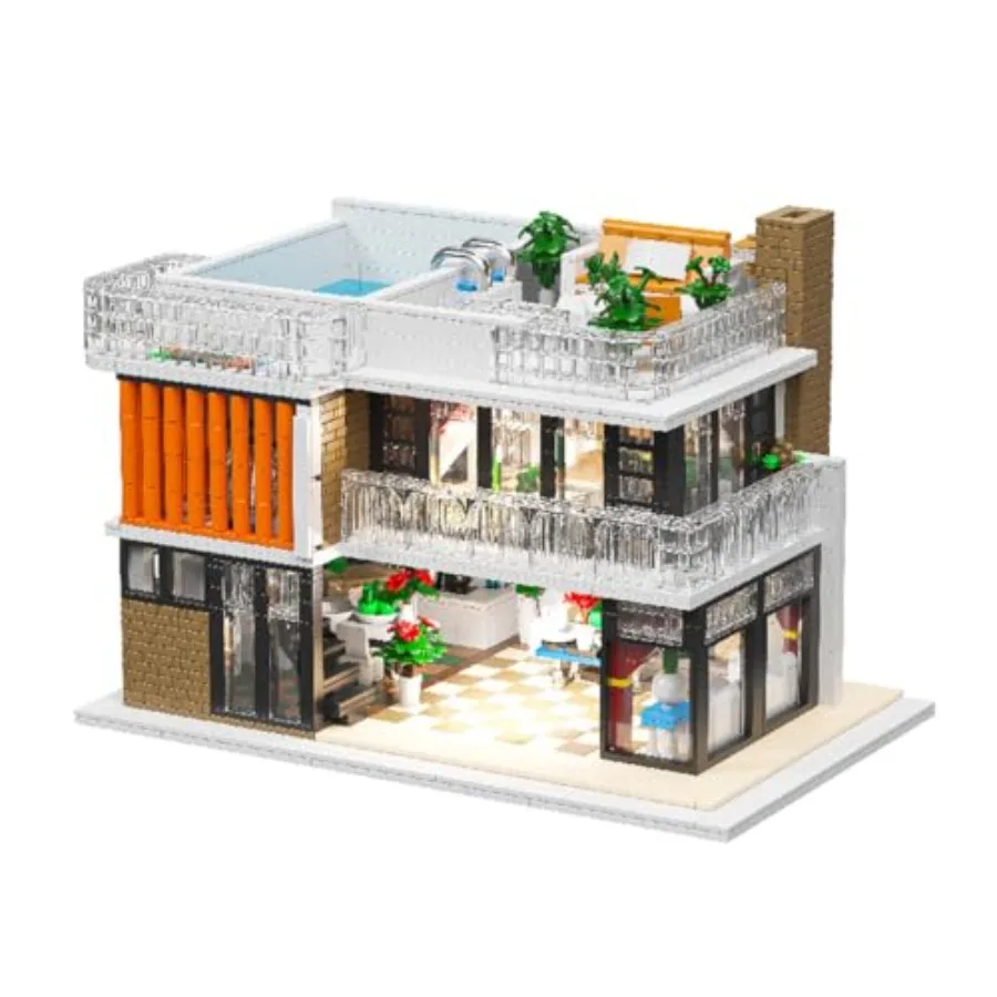 

Набор строительных блоков Florentine Villa, 2045 предметов, комплект архитектурной модели MOC для творческих энтузиастов «сделай сам», подробный кирпичный конструктор