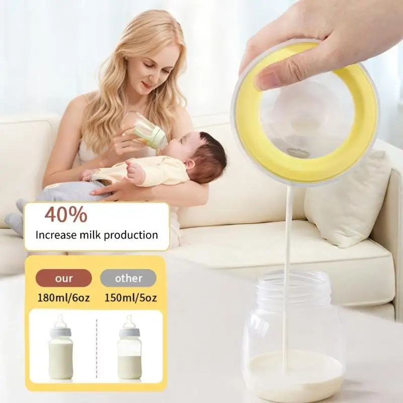 27mm Flange Collection Cups for PumPmom Wearable Breast Leakproof Transparent Cups Replacement Part Easy to Clean A2UB