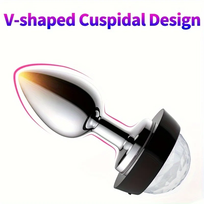 3 Size Anal Plug Voice Controlled LED Luminous Anusplug Anal Dilation Metal Anal Butt Plug Anus Expander Sex Toys for Couples