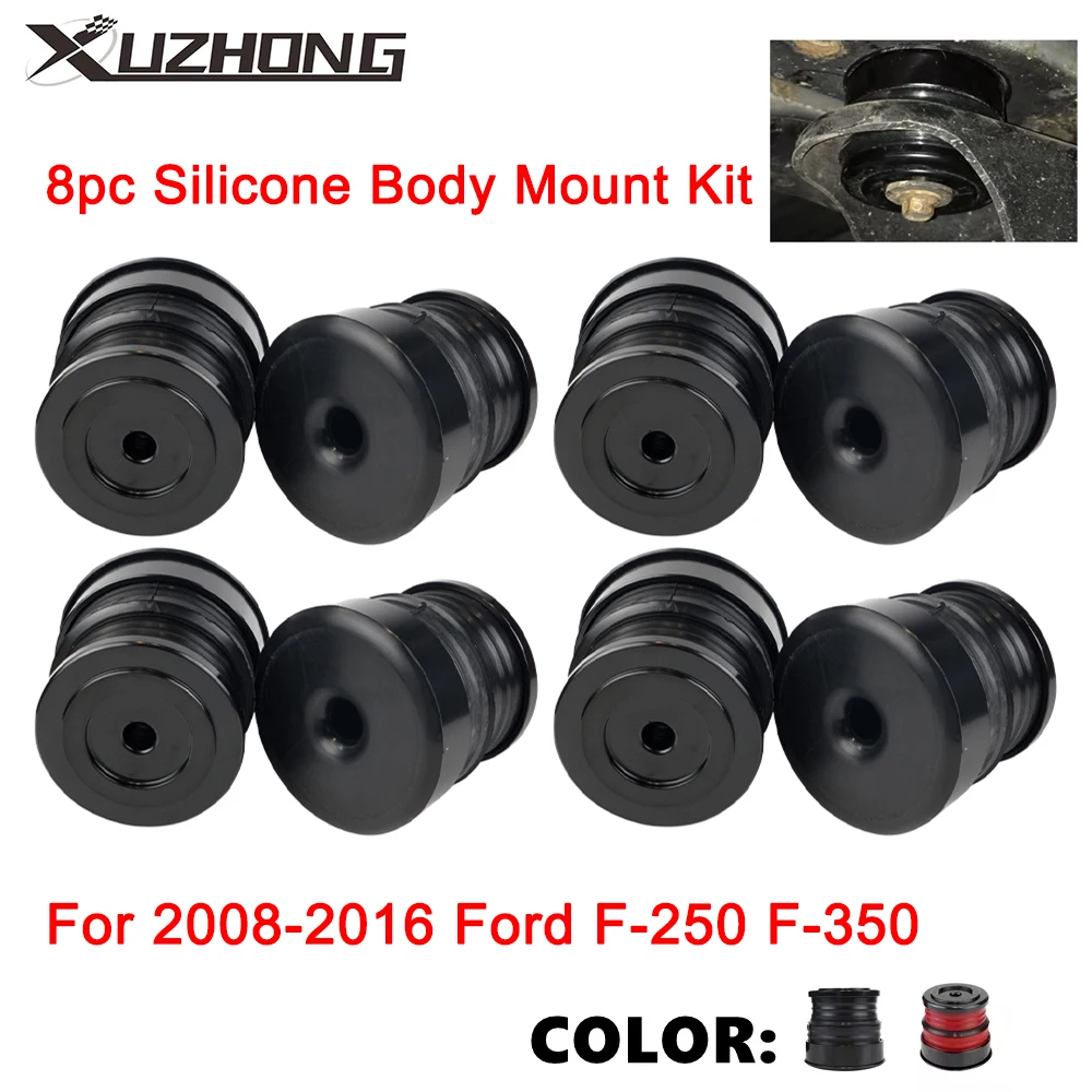 For 2008-2016 Ford F-250 F-350 Silicone Body Mount Kit Regular Cab Extended Cab Superior Cab Mount Bushings Improve Bumpy Ride